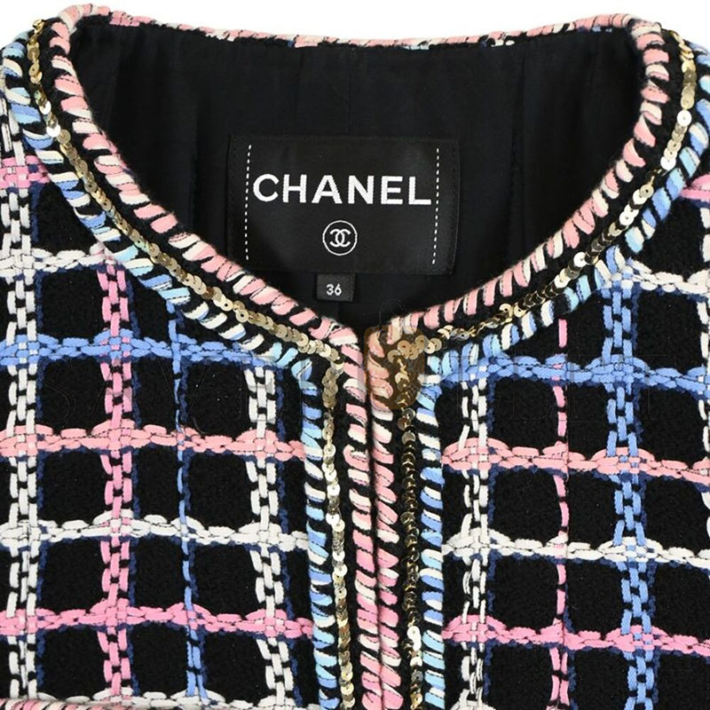 CHANEL PRINTED EVENING TWEED JACKET IN MULTICOLOR COTTON 